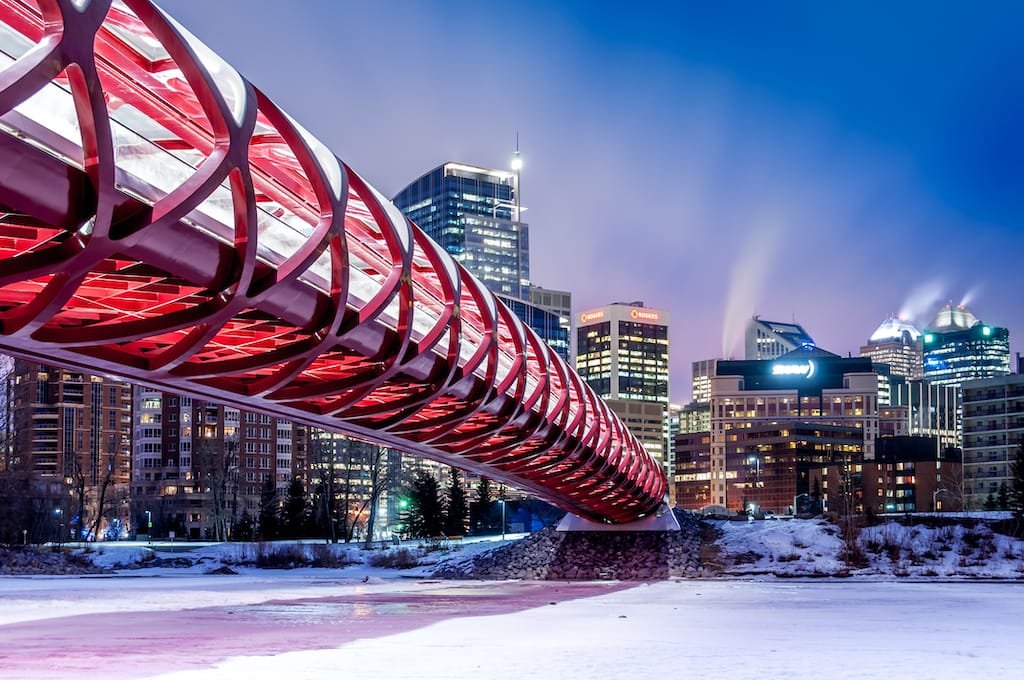 DesiNetwork Calgary Peace Bridge Winter